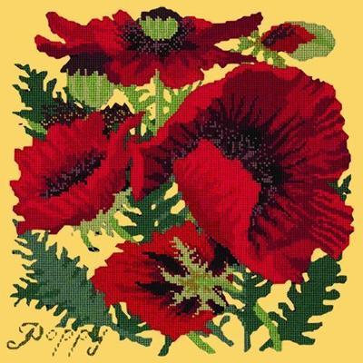 Red Poppy Needlepoint Kit Kits Elizabeth Bradley Design Sunflower Yellow