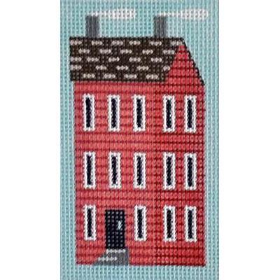 Red Shaker House Key Fob Painted Canvas Kirk & Bradley - 1