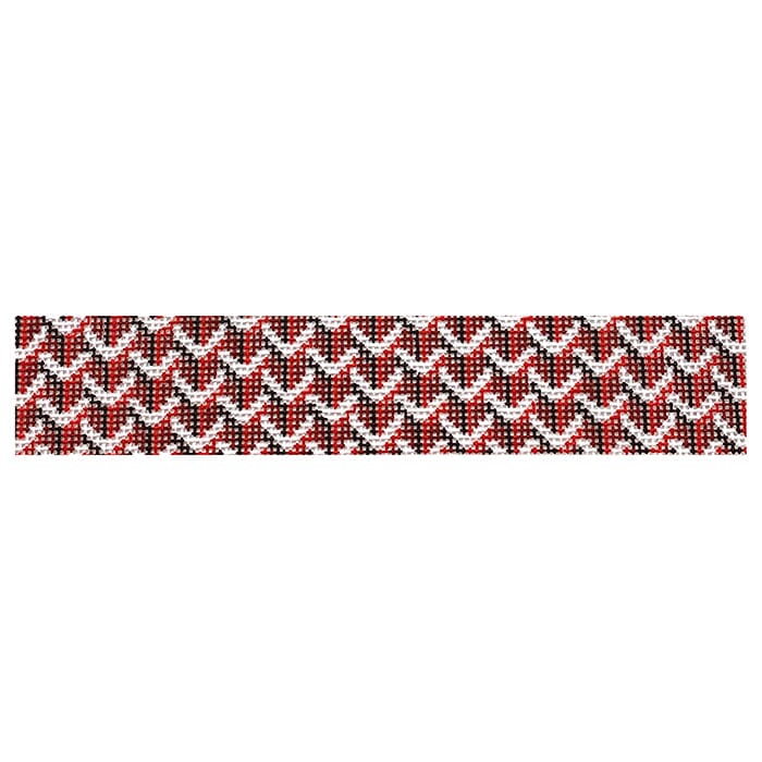 Red Y Pattern Keychain Painted Canvas Anne Fisher Needlepoint LLC - 1