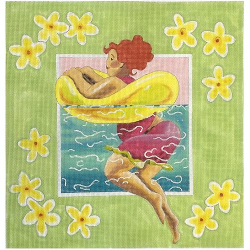 Redhead with Yellow Float Painted Canvas Colors of Praise - 1