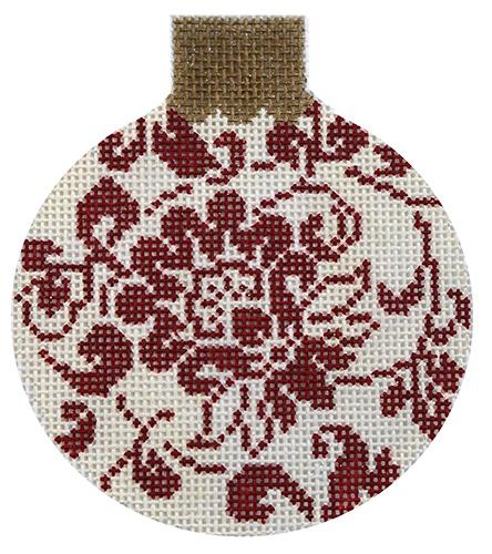Reflection Red and Cream Painted Canvas Whimsy and grace