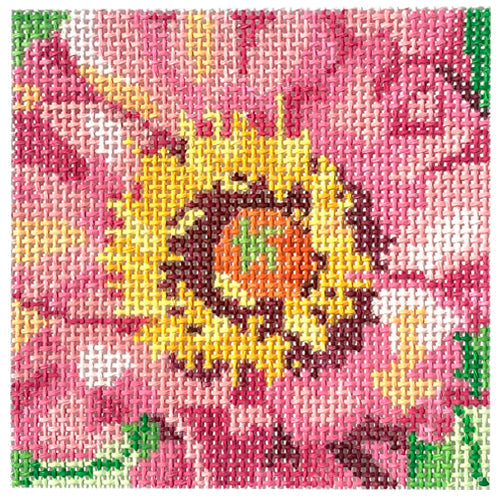 Regal Peony Coaster Needlecraft Canvas Needlepoint.Com - 1