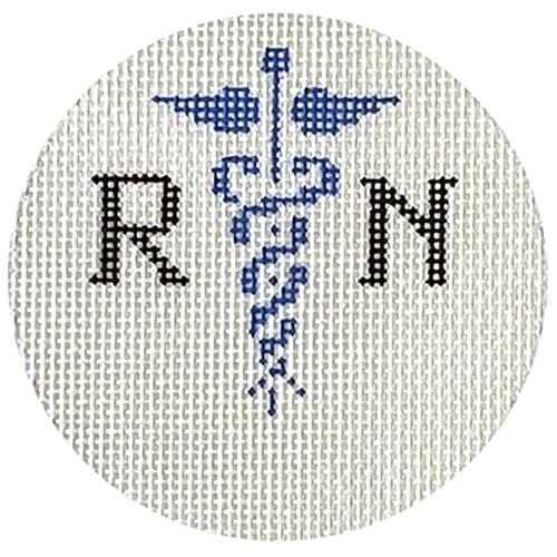Registered Nurse Round Painted Canvas PIP & Roo - 1