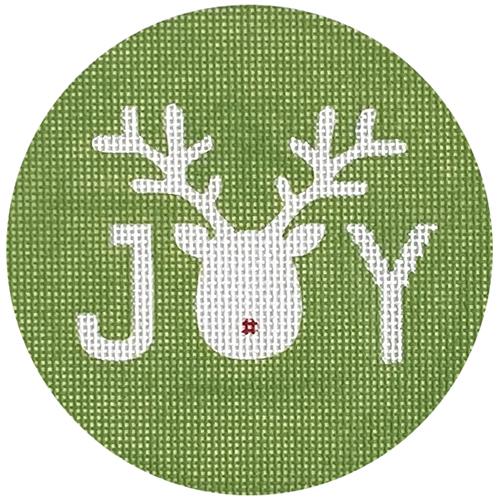 Reindeer Joy Ornament Painted Canvas Pepperberry Designs - 1