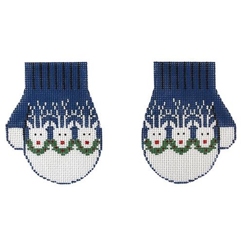 Reindeer Mittens Painted Canvas Kathy Schenkel Designs - 1