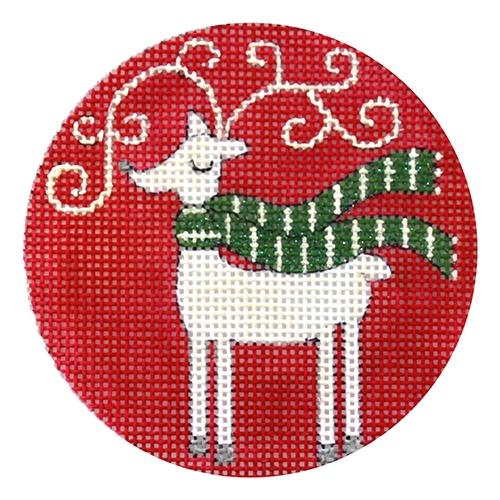 Reindeer on Red on 13 Painted Canvas Alice Peterson Company