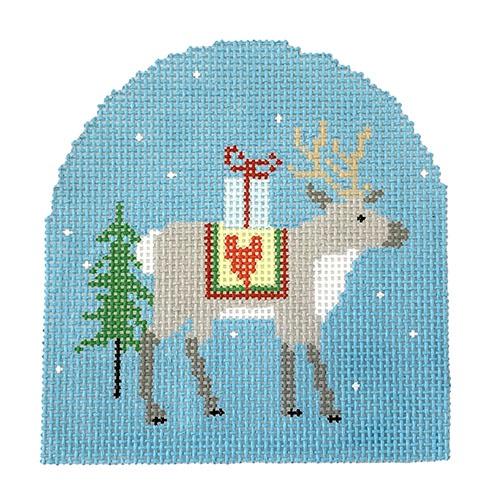 Reindeer with Heart Blanket Painted Canvas Pippin