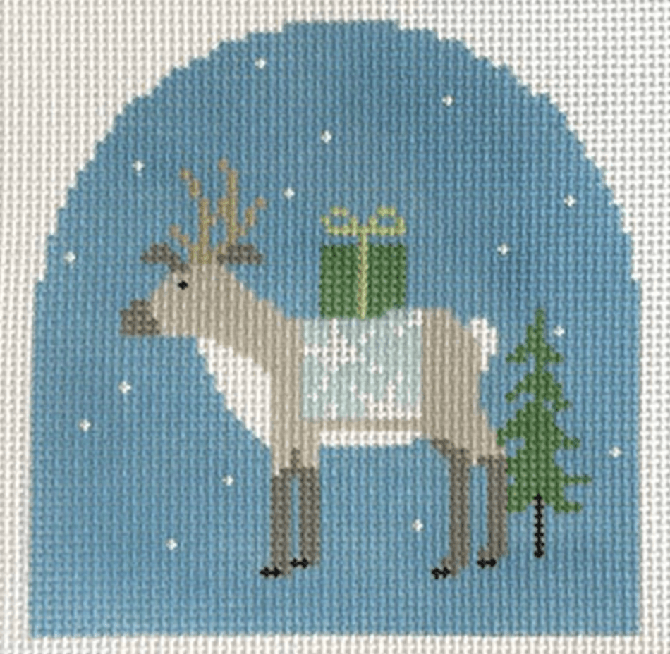 Reindeer with Star Blanket Painted Canvas Pippin - 1
