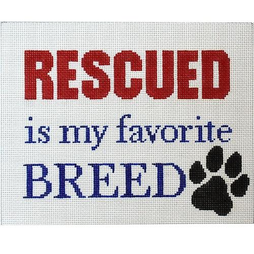 Rescued is my Favorite Breed Painted Canvas The Meredith Collection - 1