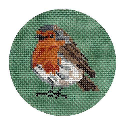 Robin Redbreast Painted Canvas Blue Ridge Stitchery - 1