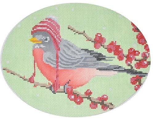 Robin with Hat Painted Canvas Scott Church Creative - 1