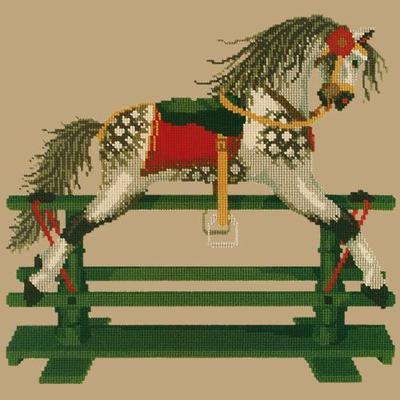 Rocking Horse Needlepoint Kit Kits Elizabeth Bradley Design Sand