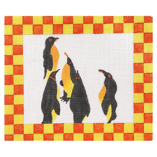 Rookery of Penguins Painted Canvas Waterweave