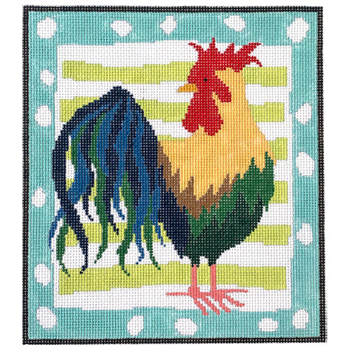 Rooster Painted Canvas Pippin - 1