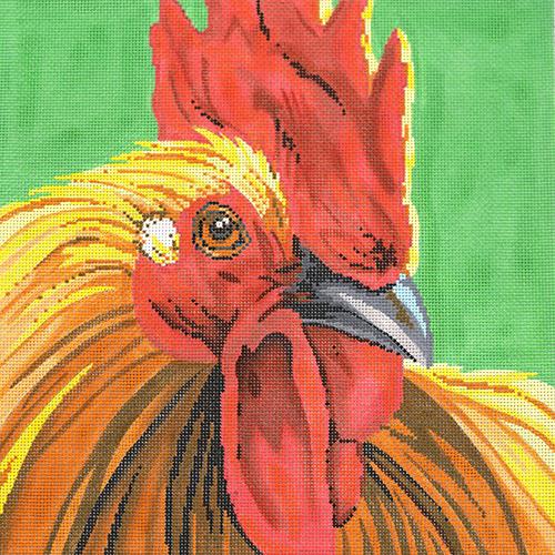 Rooster Painted Canvas The Meredith Collection - 1