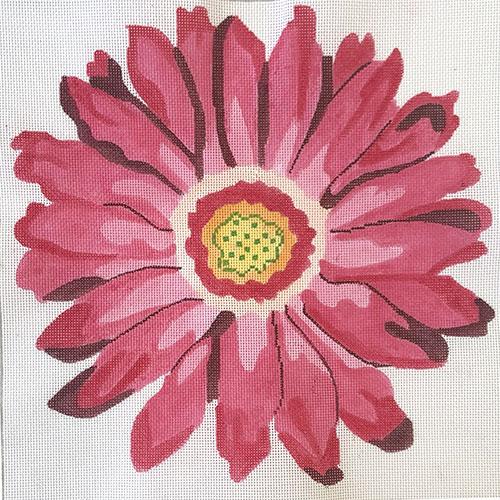 Rose Gerber Daisy Painted Canvas Jean Smith - 1