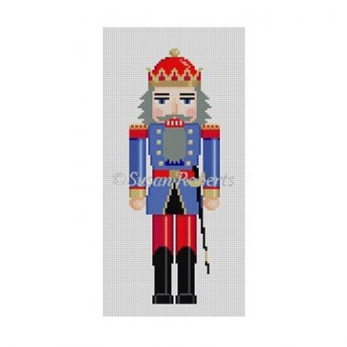 Royal Blue King Nutcracker Painted Canvas Susan Roberts Needlepoint Designs, Inc. - 1