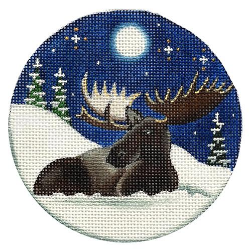 Royal Moose Painted Canvas Rebecca Wood Designs - 1