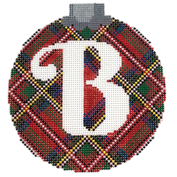 Royal Stewart Ornament Letter B Painted Canvas CanvasWorks - 1