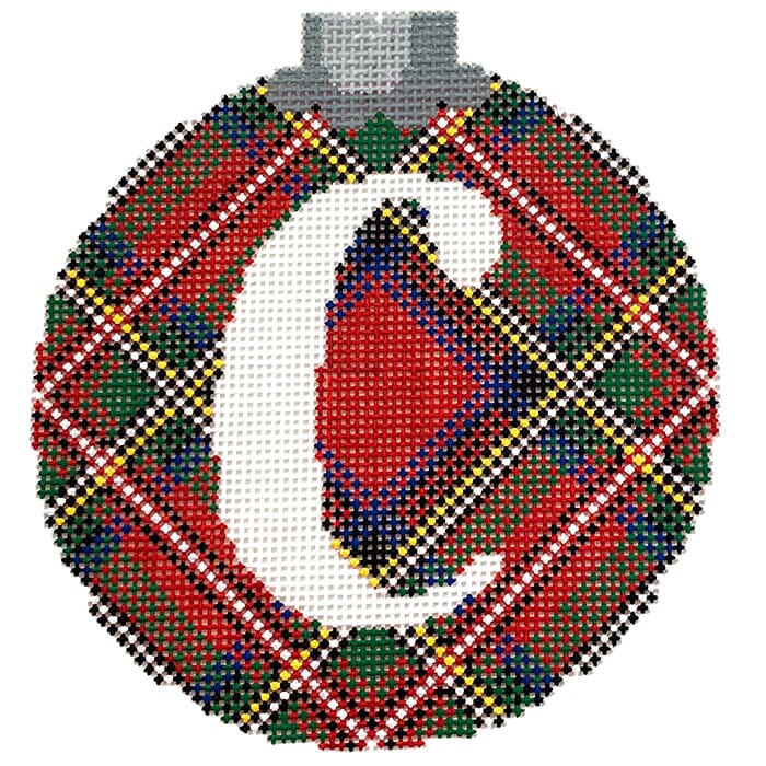 Royal Stewart Ornament Letter C Painted Canvas CanvasWorks - 1
