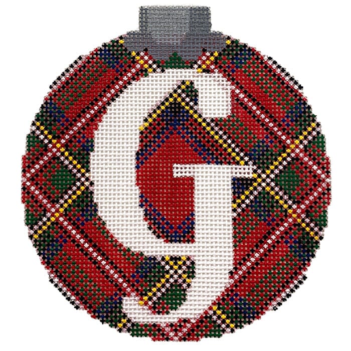 Royal Stewart Ornament Letter G Painted Canvas CanvasWorks - 1