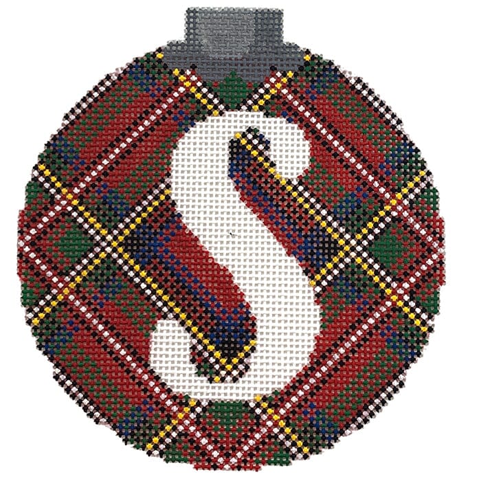 Royal Stewart Ornament Letter S Painted Canvas CanvasWorks - 1