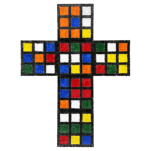 Rubik's Cube 3D Mini Ornament Painted Canvas Chris Lewis Distributing