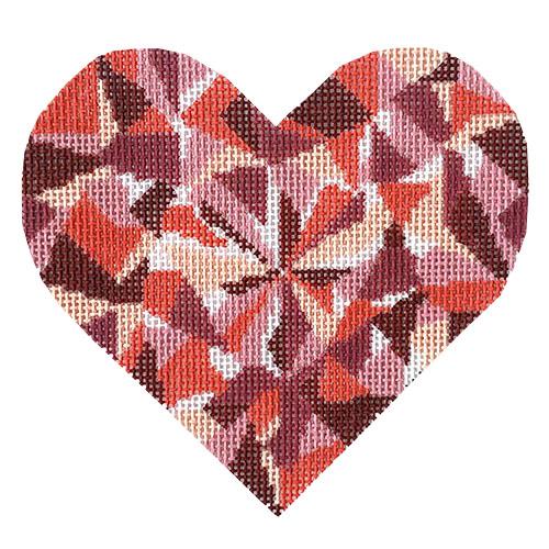 Ruby Heart Gemstone Painted Canvas Audrey Wu Designs - 1