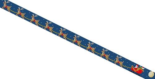 Rudolph and Reindeer Sleigh Belt Painted Canvas Susan Roberts Needlepoint Designs, Inc. 