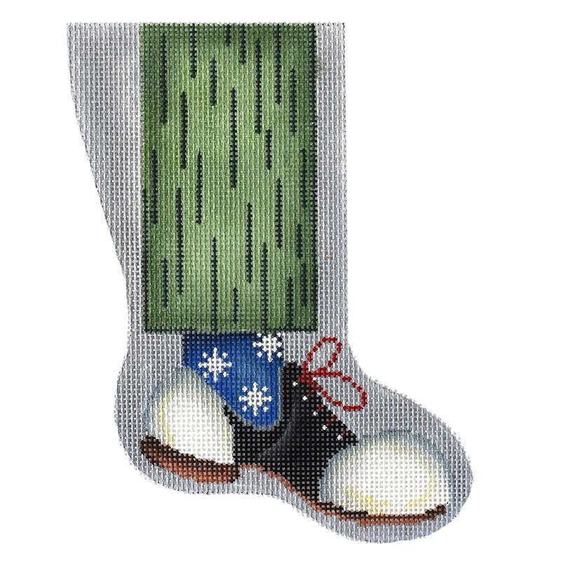 Saddle Oxford Mini Sock Painted Canvas Patti Mann - 1