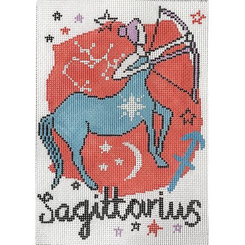 Sagittarius Zodiac Rectangle Painted Canvas Lee's Needle Art Inc.