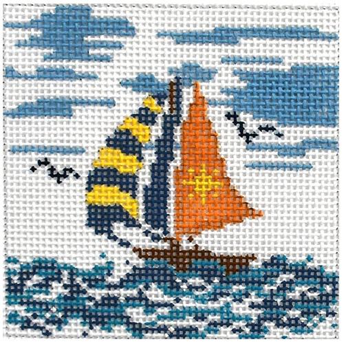 Sailboat Insert (DD) Painted Canvas Danji Designs - 1