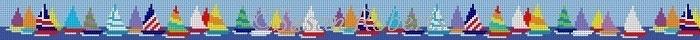 Sailboat Race Belt Painted Canvas Susan Roberts Needlepoint Designs, Inc.