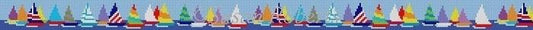 Sailboat Race Belt Painted Canvas Susan Roberts Needlepoint Designs, Inc. 