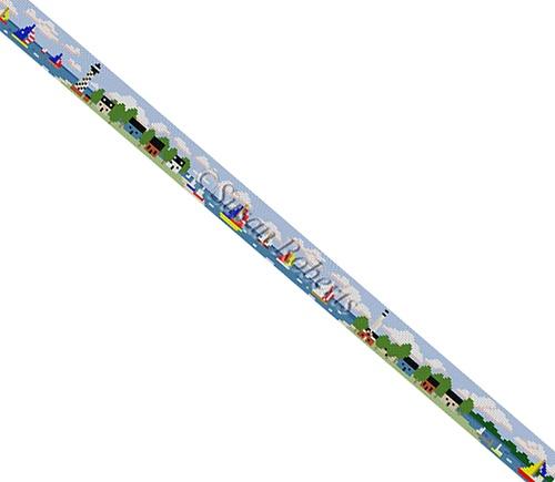Sailboats and Lighthouses Belt Painted Canvas Susan Roberts Needlepoint Designs, Inc. - 1