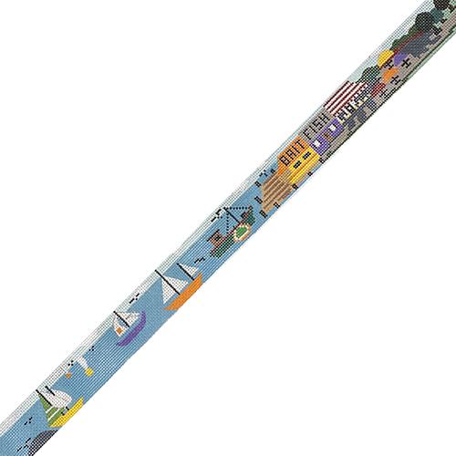 Sailing Belt Marina Painted Canvas The Meredith Collection - 1