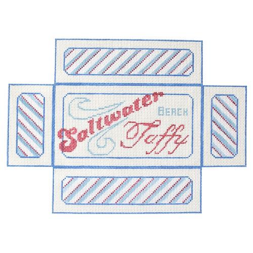 Saltwater Taffy Box Painted Canvas The Plum Stitchery - 1