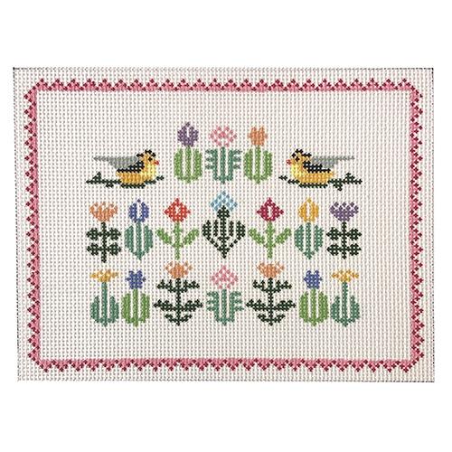 Sampler Pillow Painted Canvas Doolittle Stitchery - 1