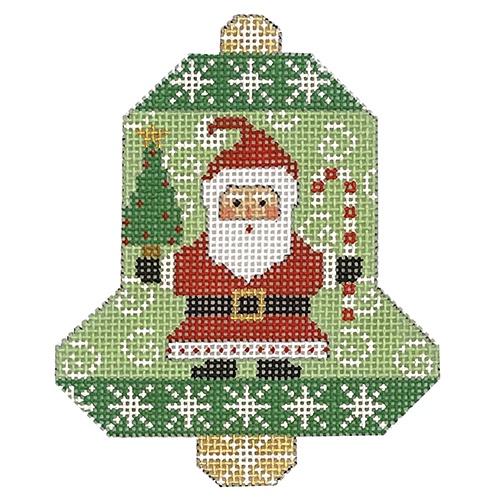 Santa Bell Painted Canvas Danji Designs - 1