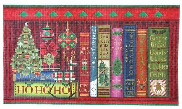Santa Books Painted Canvas Melissa Shirley Designs - 1