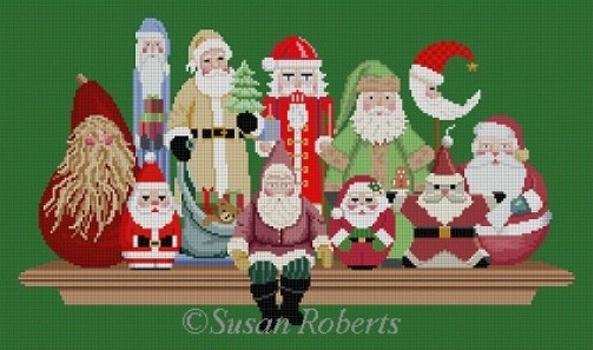 Santa Collection Painted Canvas Susan Roberts Needlepoint Designs Inc. - 1