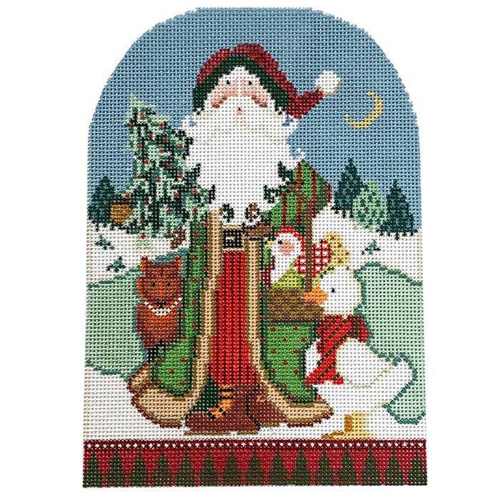 Santa Collector Painted Canvas NeedleDeeva - 1