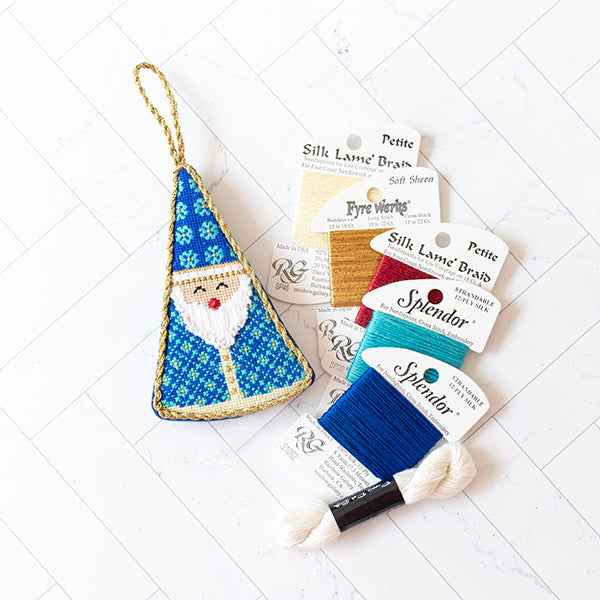 Santa Cones Blue Snowflakes Hat Kit Kits Kirk & Bradley - 1