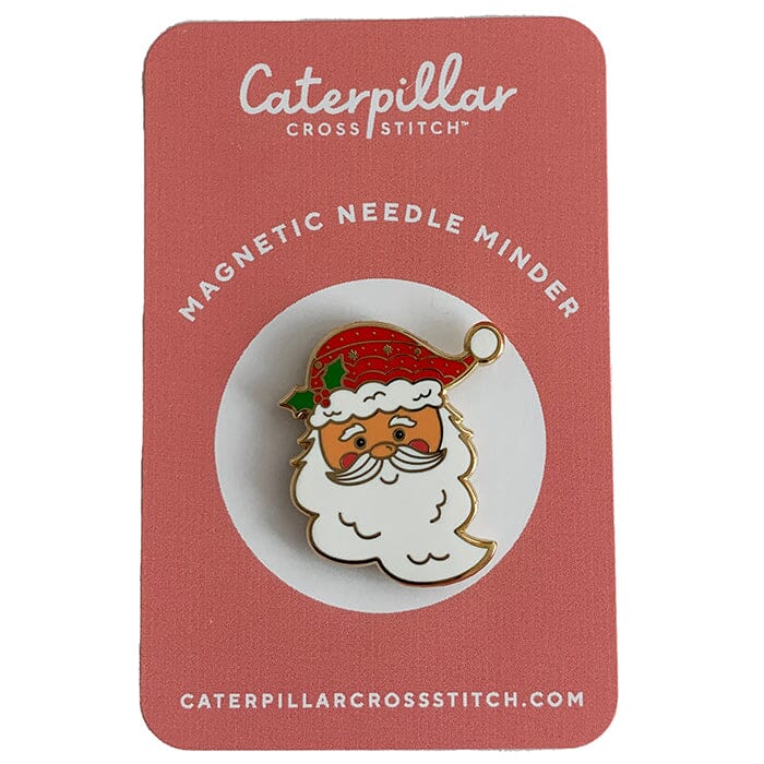 Santa Face Enamel Needleminder Accessories Caterpillar Cross - 1
