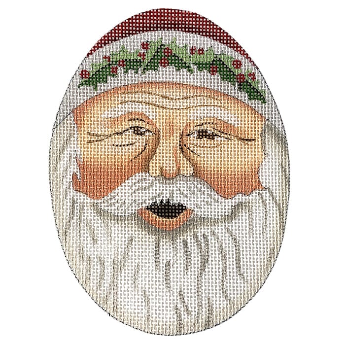 Santa Face Painted Canvas CBK Needlepoint Collections