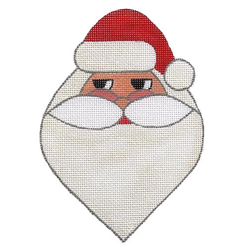 Santa Heart with Stitch Guide Painted Canvas Danji Designs