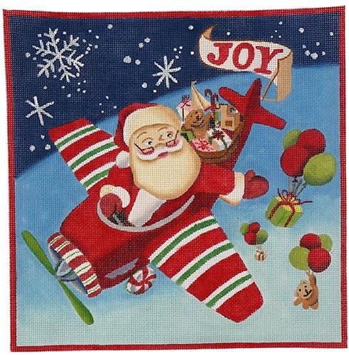 Santa Joy Ride Painted Canvas Love You More - 1