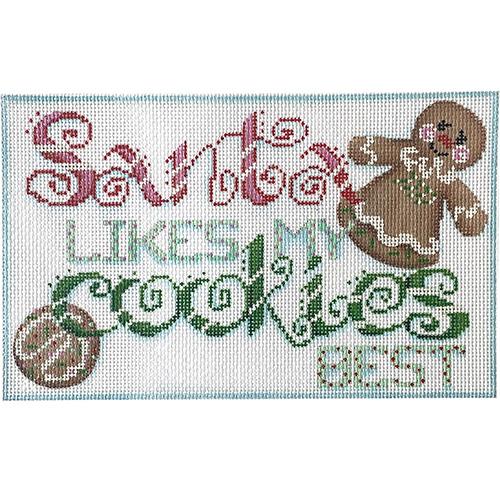 Santa Likes My Cookies Best Painted Canvas Associated Talents - 1