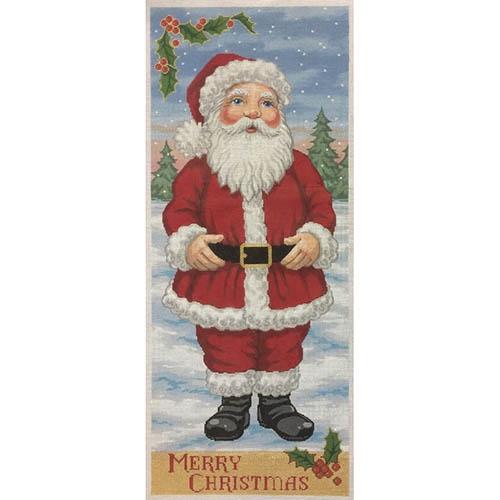 Santa Merry Christmas on 13 Painted Canvas Labors of Love Needlepoint