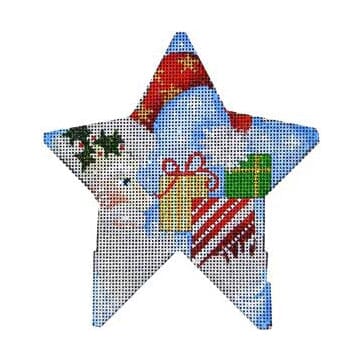 Santa Moon Star Painted Canvas Associated Talents